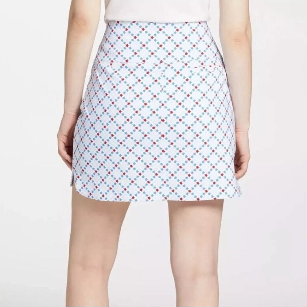 Lady Hagen Pull-On Golf Skort with Tummy Control 17" Stars Red White Blue - Picture 7 of 11